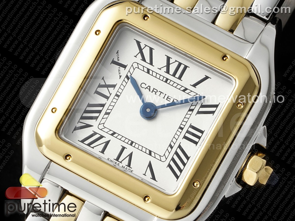 Panthère Ladies 22mm SS/YG AF White Dial on SS/YG Bracelet Ronda Quartz