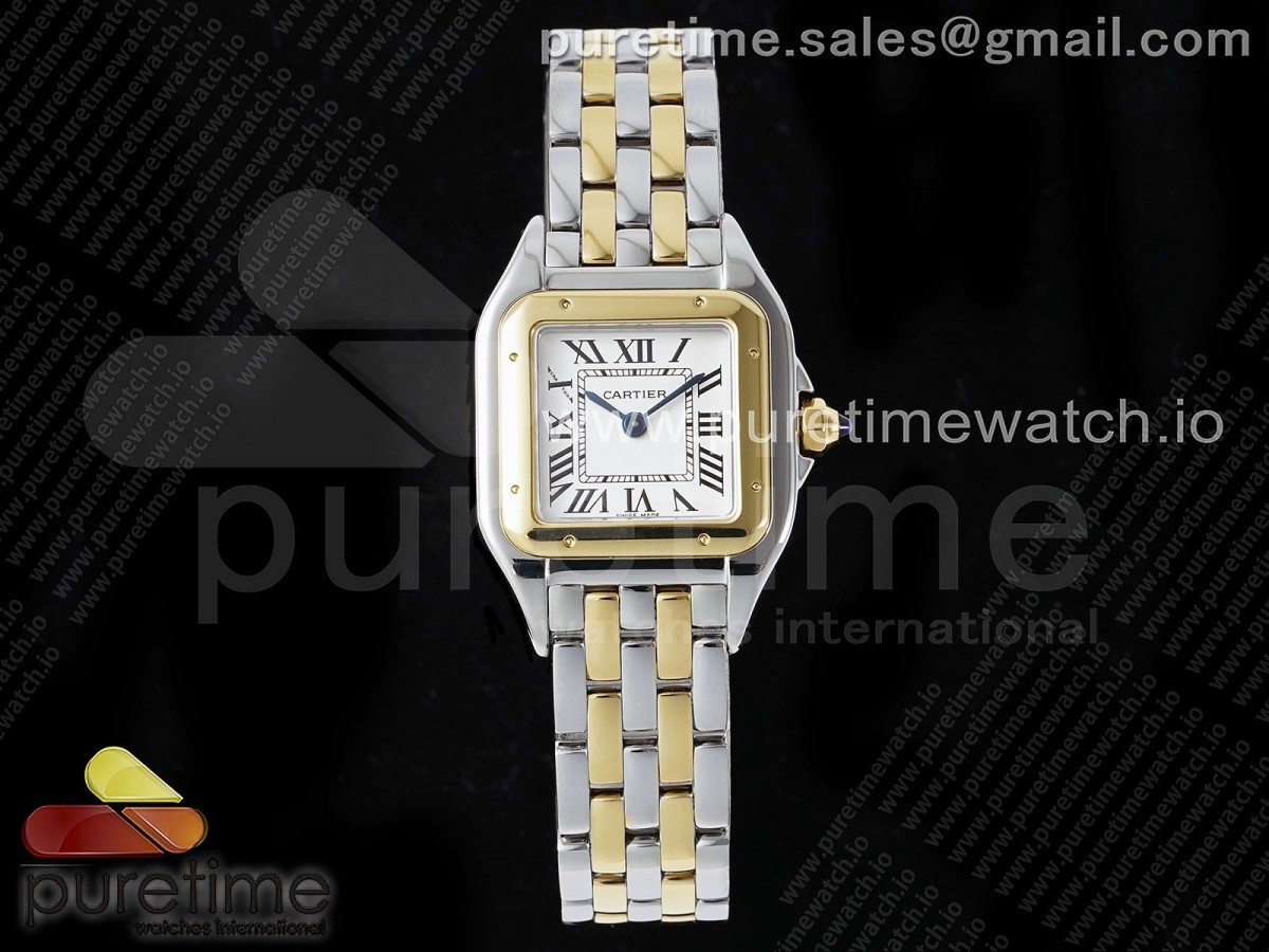 Panthère Ladies 22mm SS/YG AF White Dial on SS/YG Bracelet Ronda Quartz