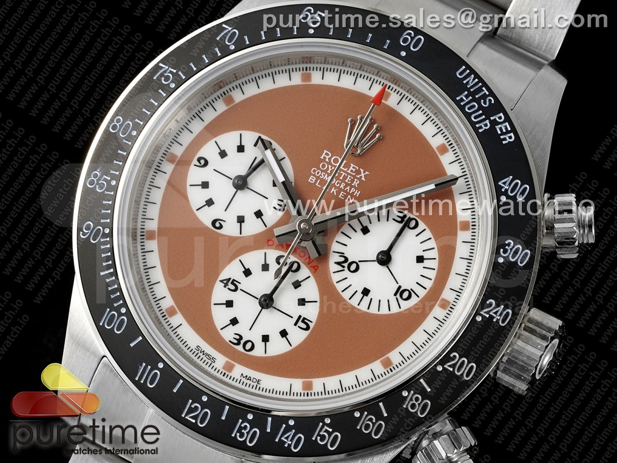 Daytona Blaken Vintage SS EF Orange/Black Dial on SS Bracelet A7750