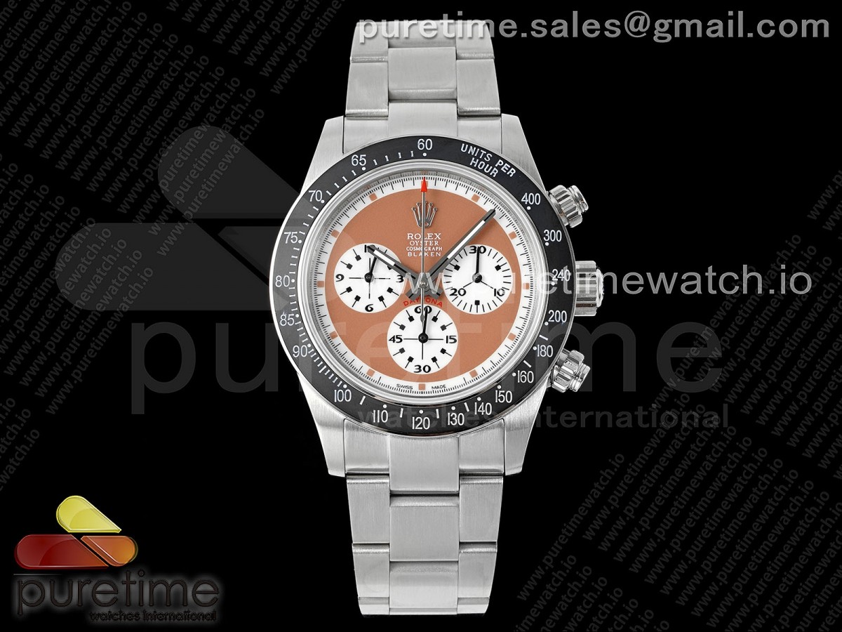 Daytona Blaken Vintage SS EF Orange/Black Dial on SS Bracelet A7750