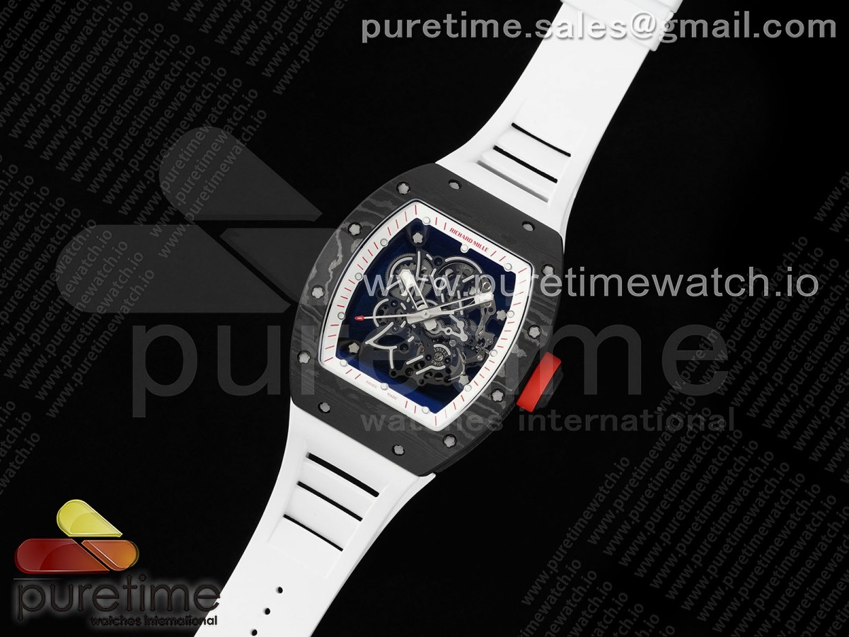 RM055 NTPT ZF White Bezel White Crown on Rubber Strap RMUL2
