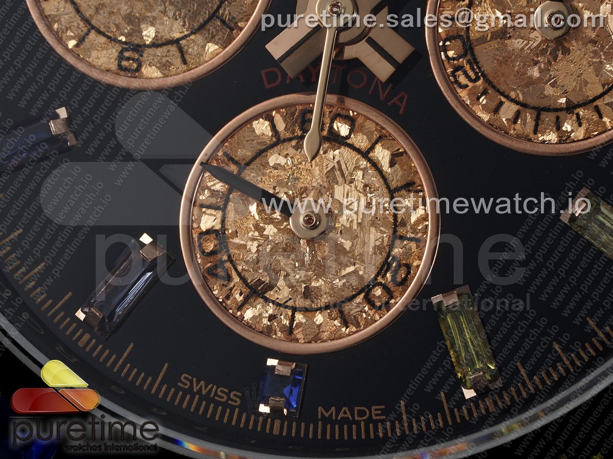 Daytona PVD Rainbow EF Black/RG Dial Style 1 on PVD Bracelet A7750