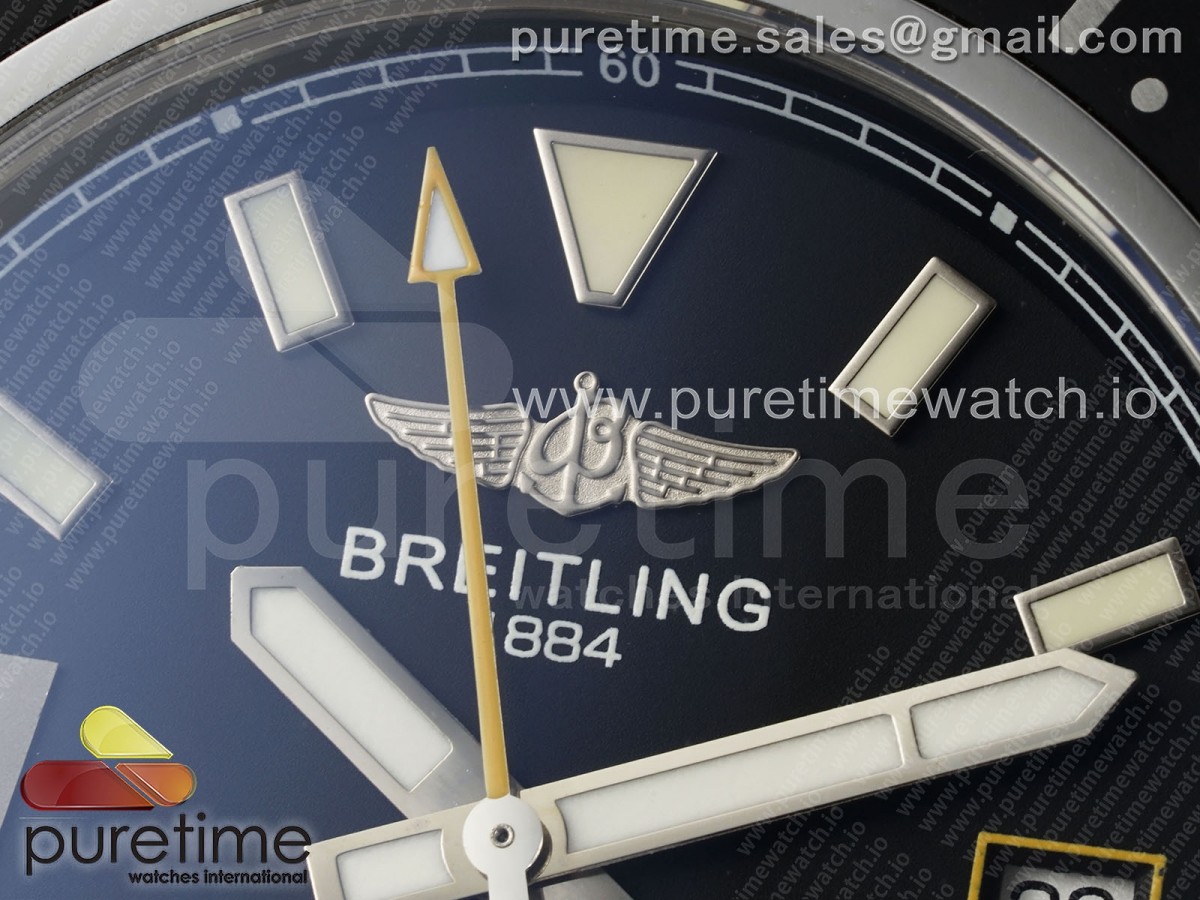 Superocean Automatic 44 EF Black/Yellow Dial on SS Bracelet A2824