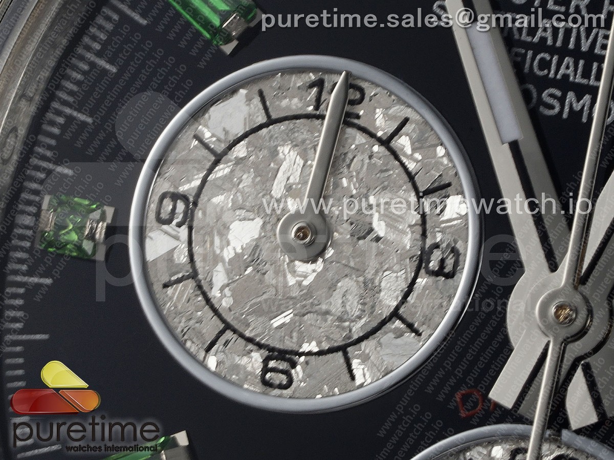 Daytona SS Green Diamonds EF Black/Silver Dial on SS Bracelet A7750