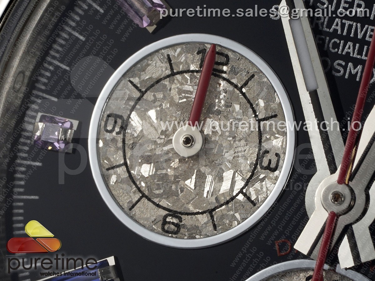 Daytona SS Rainbow EF Black/Silver Rainbow Dial on SS Bracelet A7750