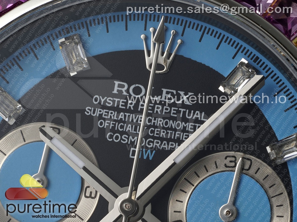 Daytona DIW Carbon Rainbow EF Blue/Black Dial on Blue Nylon Strap A7750