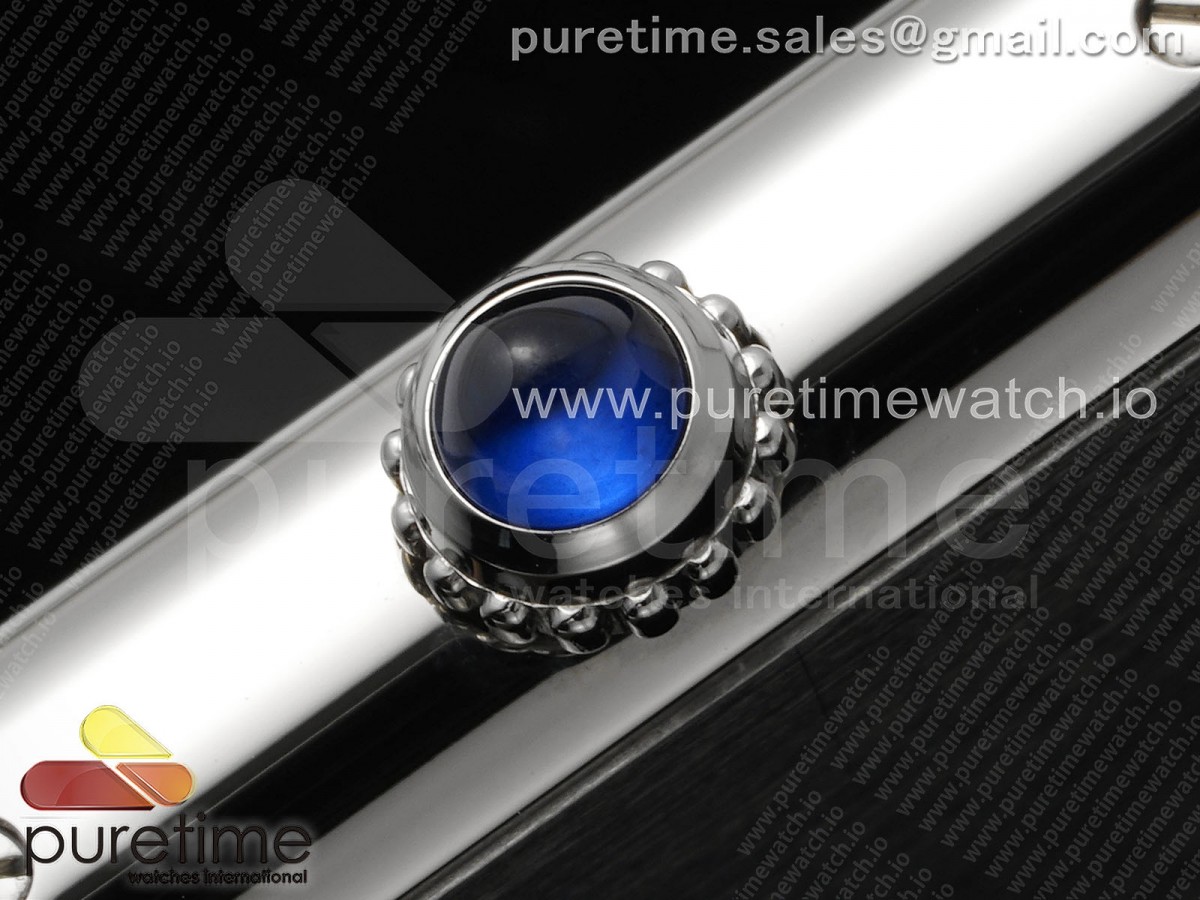Tank Solo Ladies 25mm SS AF White Dial Diamonds Bezel on Black Croco Strap Ronda Quartz