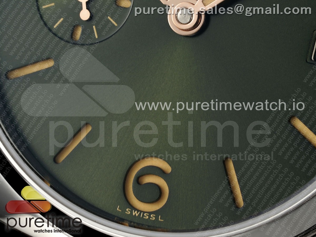 PAM1386 Radiomir Quaranta TTF Green Dial on Brown Leather Strap A7750