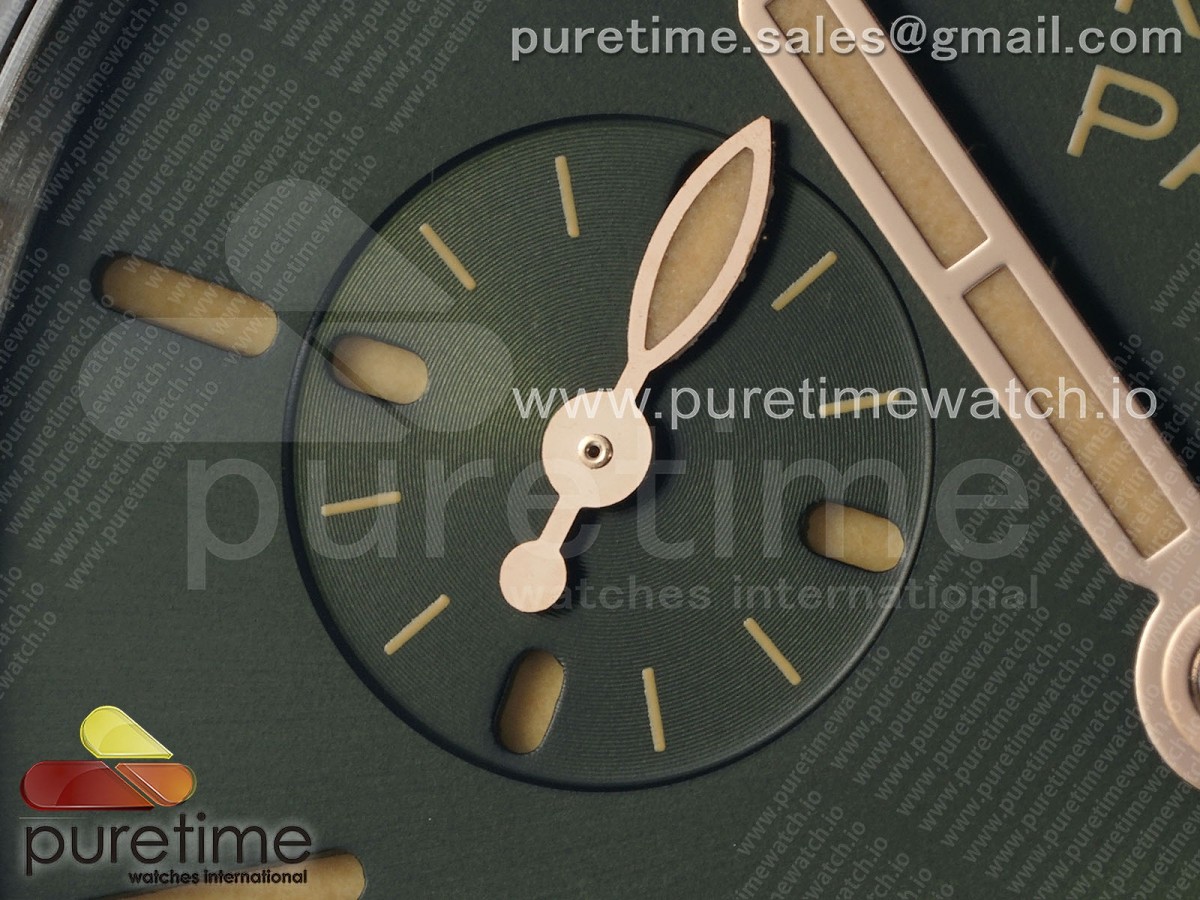 PAM1386 Radiomir Quaranta TTF Green Dial on Brown Leather Strap A7750