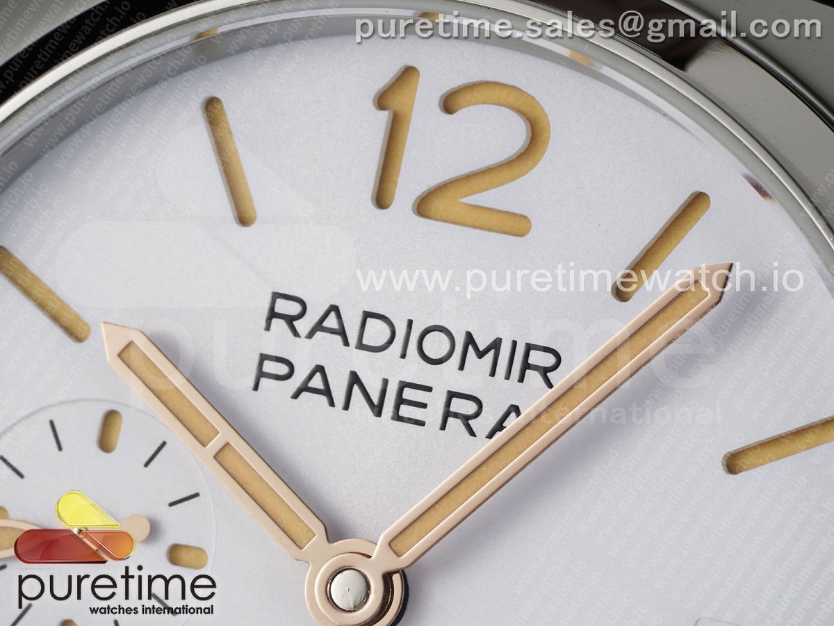 PAM1292 Radiomir Quaranta TTF White Dial on Brown Leather Strap A7750