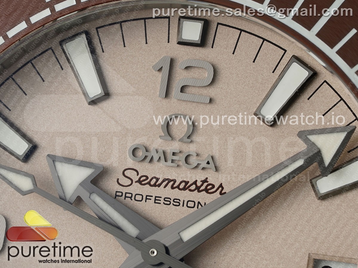 Planet Ocean 43.5mm SS VSF Brown Bezel Sand Dial on Sand Rubber Strap A8900