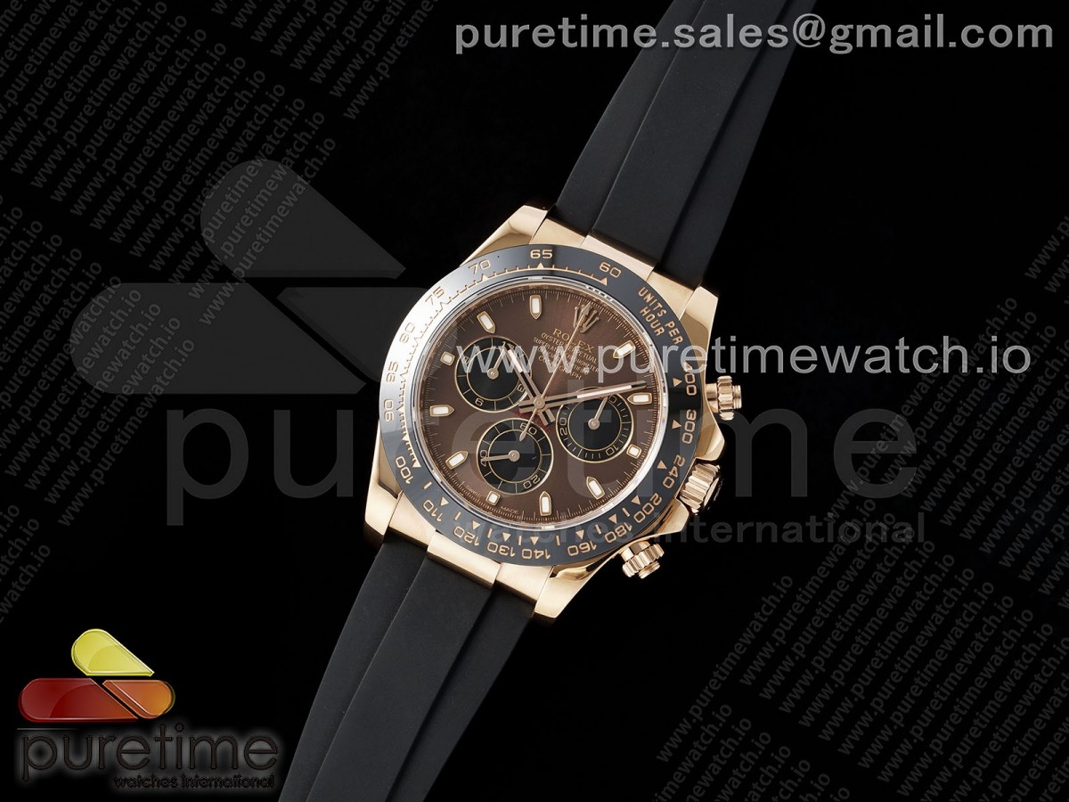 Daytona 116515 LN ZF Chocolate/Black Dial on Oysterflex Strap SH4130 (Gain Weight)