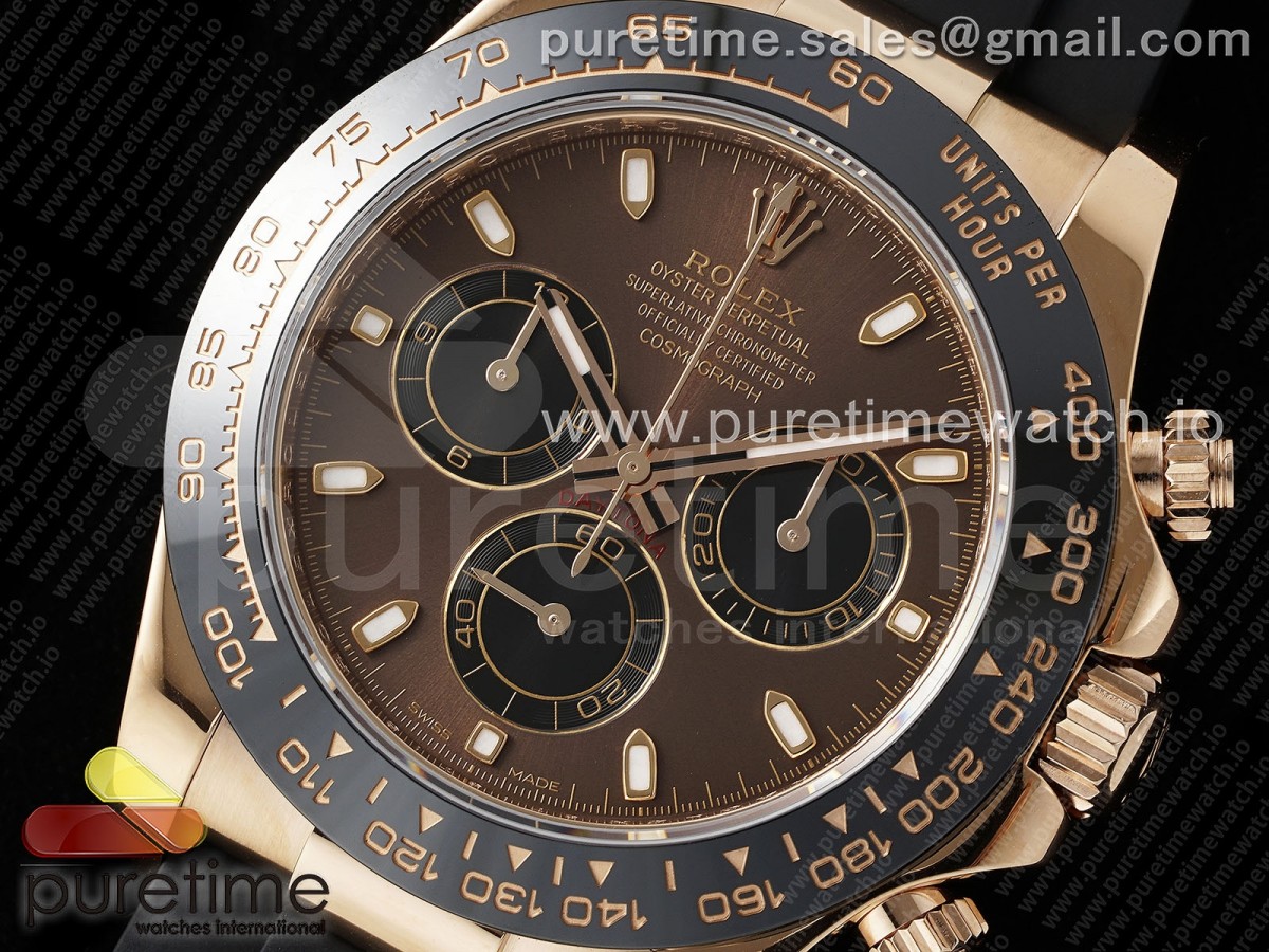 Daytona 116515 LN ZF Chocolate/Black Dial on Oysterflex Strap SH4130 (Gain Weight)