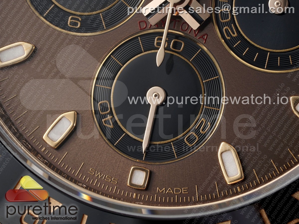 Daytona 116515 LN ZF Chocolate/Black Dial on Oysterflex Strap SH4130 (Gain Weight)