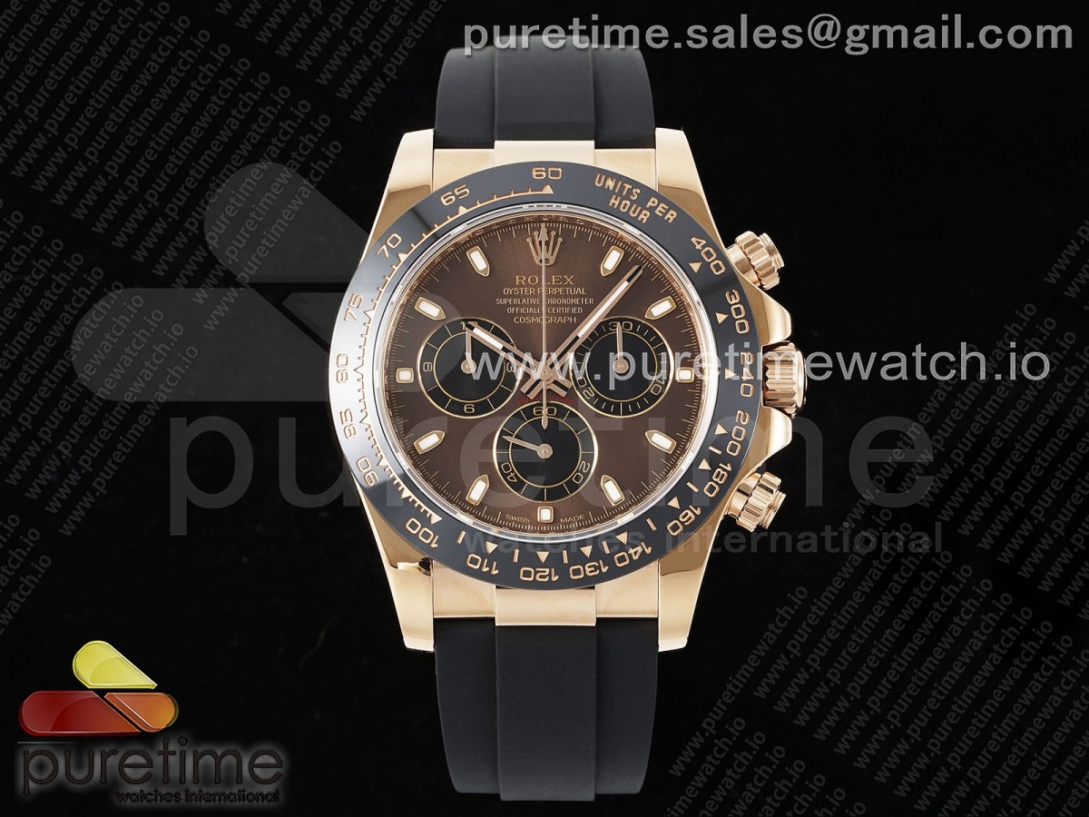 Daytona 116515 LN ZF Chocolate/Black Dial on Oysterflex Strap SH4130 (Gain Weight)