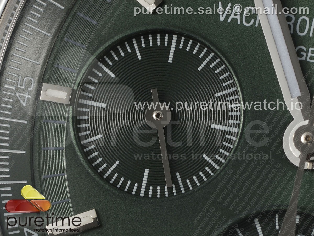 Overseas 5500V Chrono SS 8F Green Dial on SS Bracelet A5200