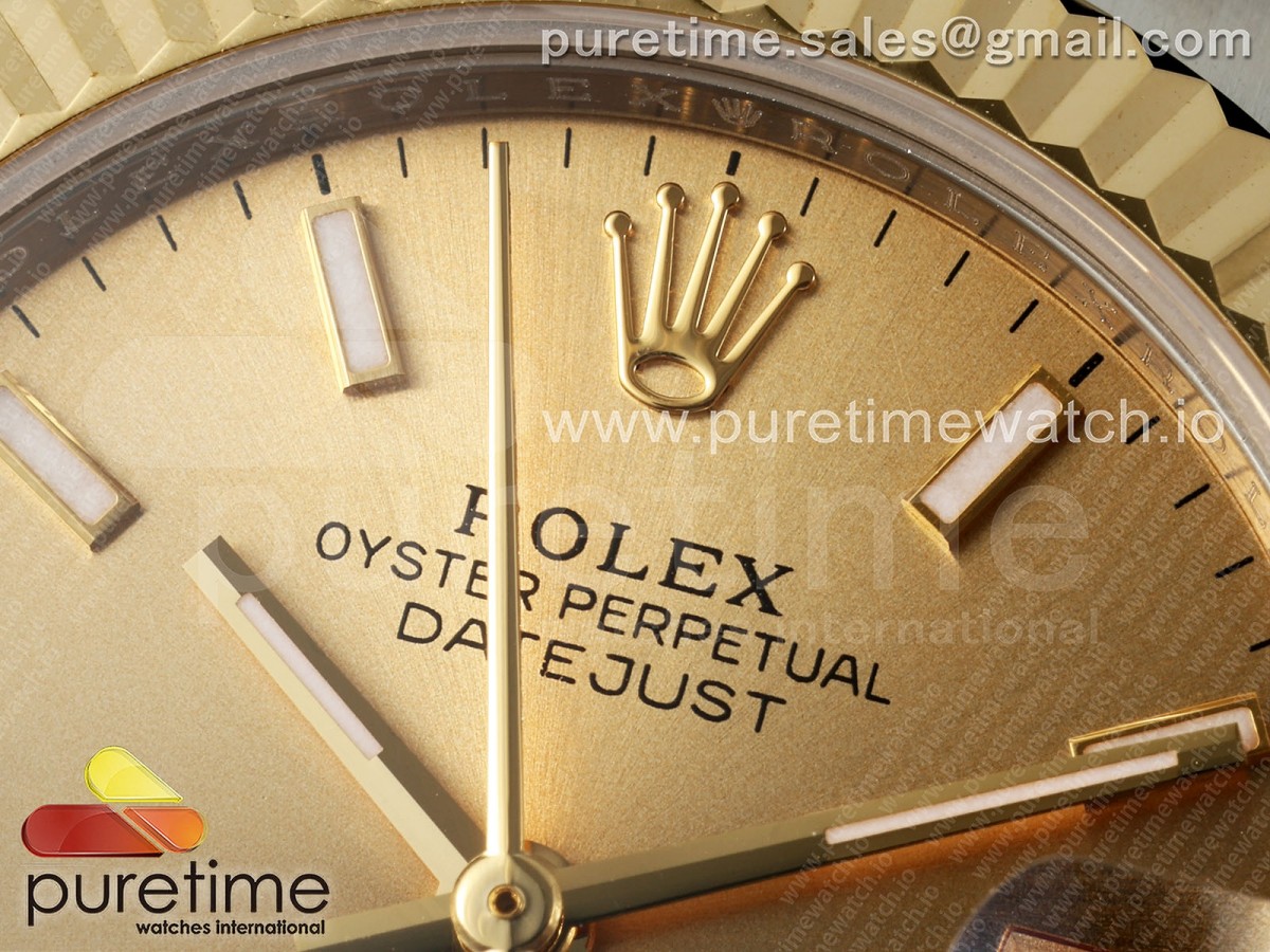 DateJust 31 278273 SS/YG GMF 904L Steel YG Stick Dial on Oyster Bracelet A2824