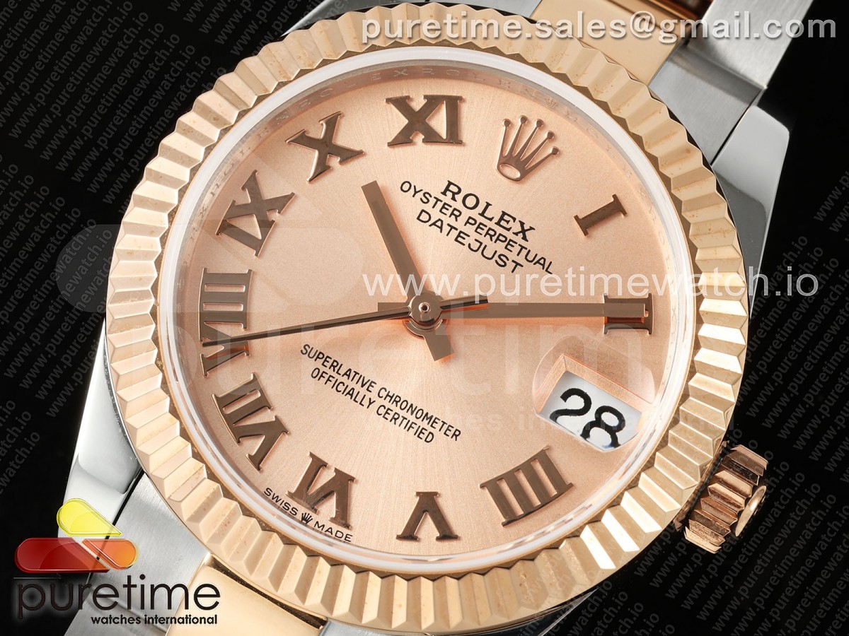 DateJust 31 278271 SS/RG GMF 904L Steel RG Roman Dial on Oyster Bracelet A2824