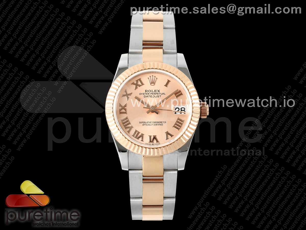 DateJust 31 278271 SS/RG GMF 904L Steel RG Roman Dial on Oyster Bracelet A2824
