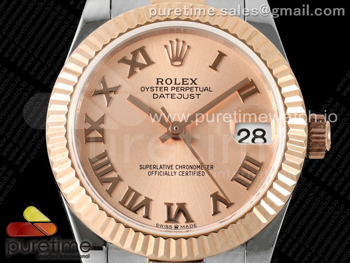 DateJust 31 278271 SS/RG GMF 904L Steel RG Roman Dial on Oyster Bracelet A2824