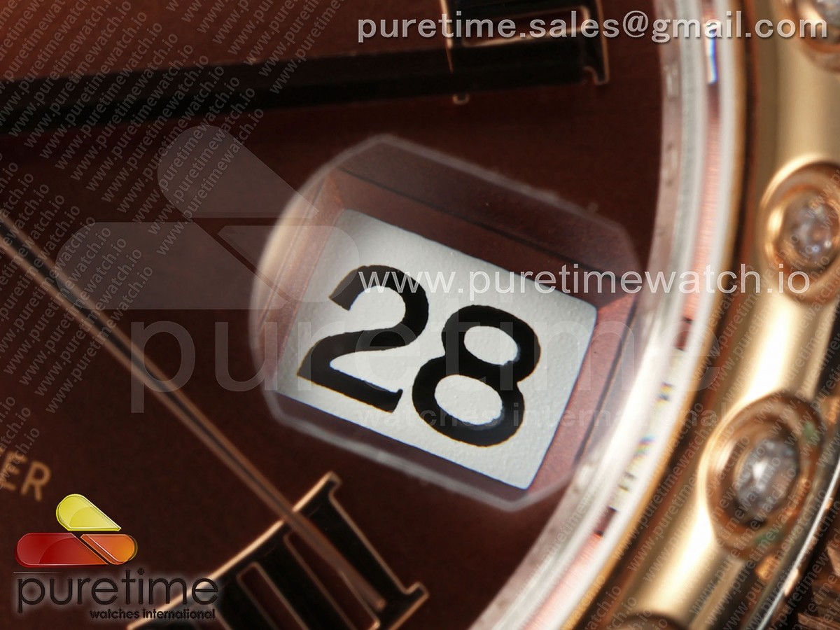 DateJust 31 278341rbr SS/RG GMF 904L Steel Brown Roman Dial on Oyster Bracelet A2824