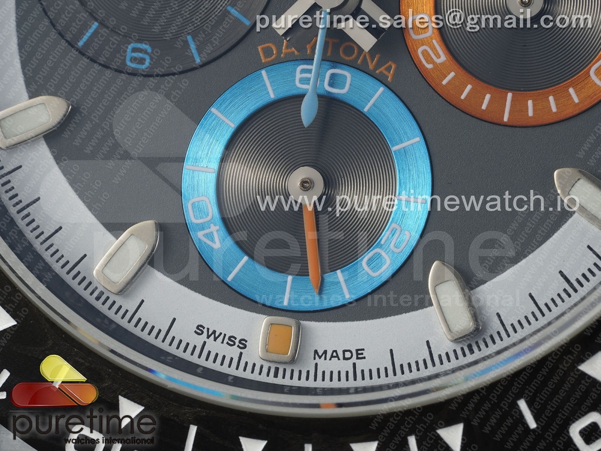 Daytona DIW White Carbon N6F Gray/White Dial on Black Nylon Strap SA4130