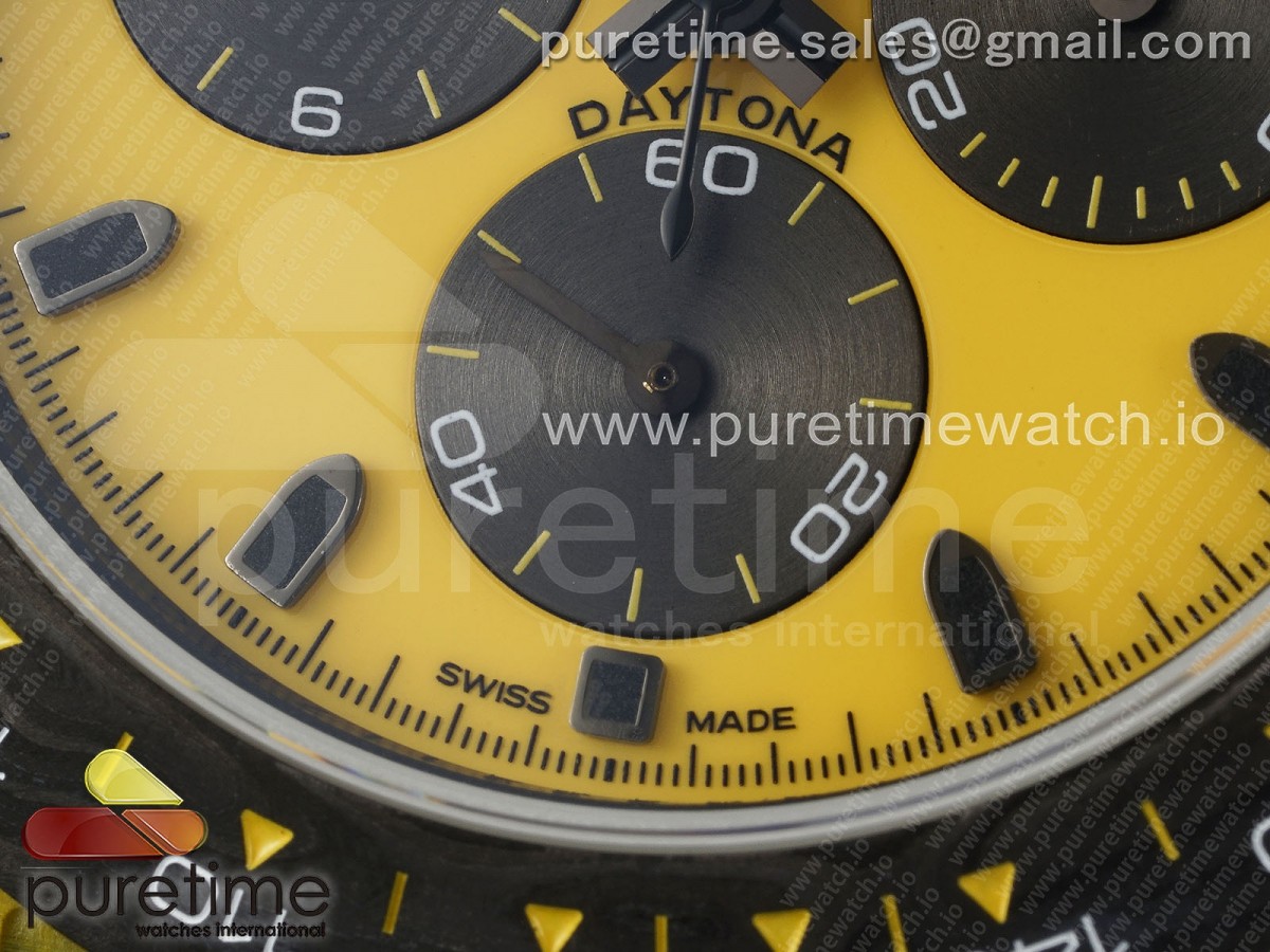 Daytona DIW Yellow Carbon N6F Yellow Dial on Black Nylon Strap SA4130