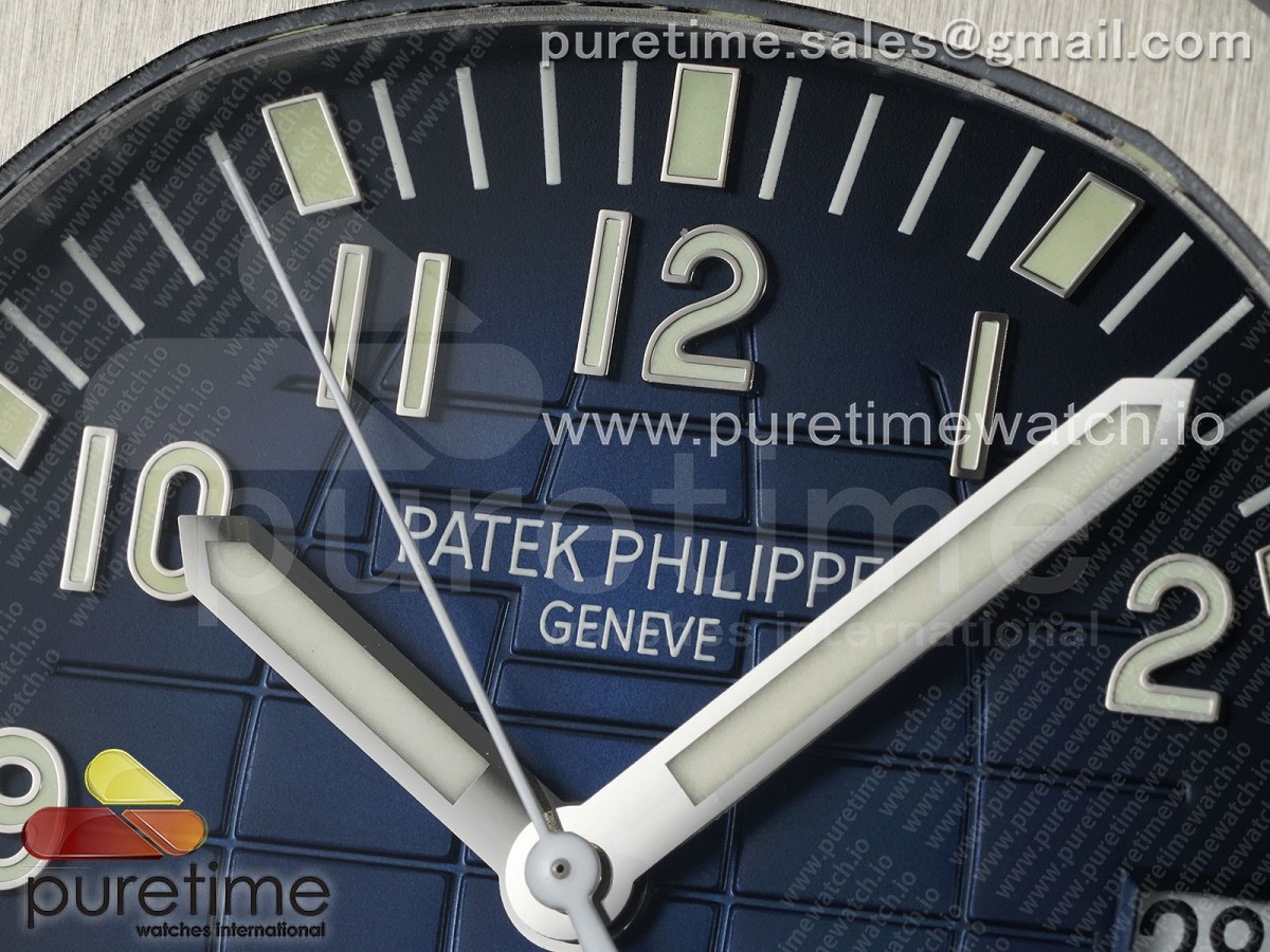 Aquanaut 5168G SS ZF Blue Dial on Blue Rubber Strap 330CS V2