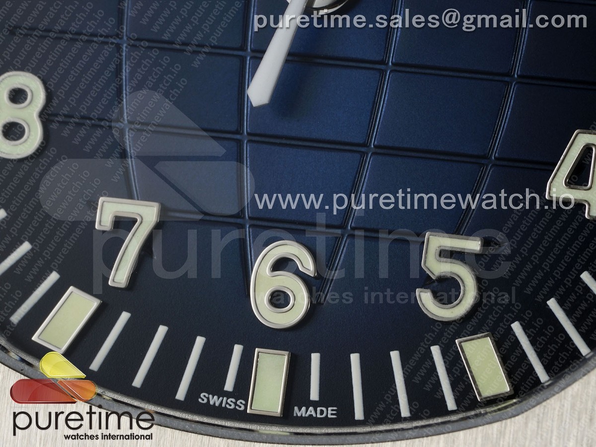 Aquanaut 5168G SS ZF Blue Dial on Blue Rubber Strap 330CS V2