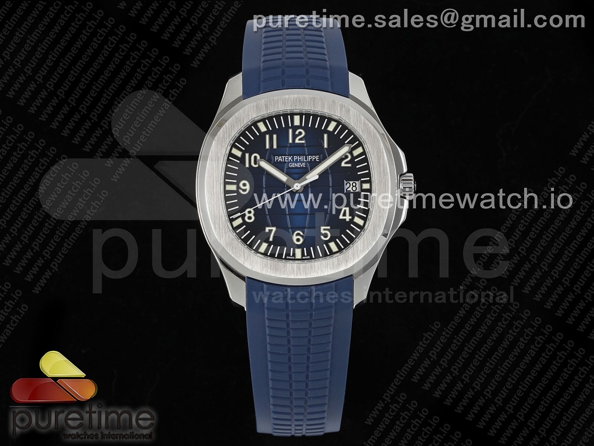 Aquanaut 5168G SS ZF Blue Dial on Blue Rubber Strap 330CS V2