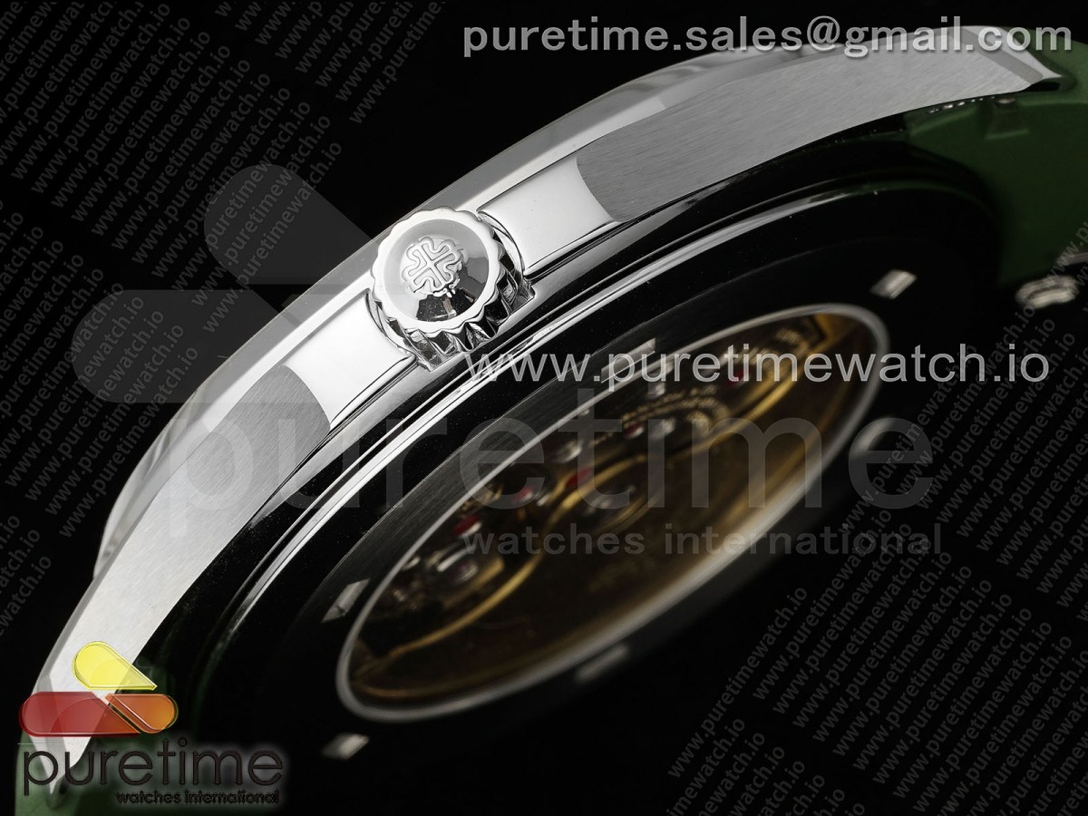 Aquanaut 5168G SS ZF Green Dial on Green Rubber Strap 330CS V2