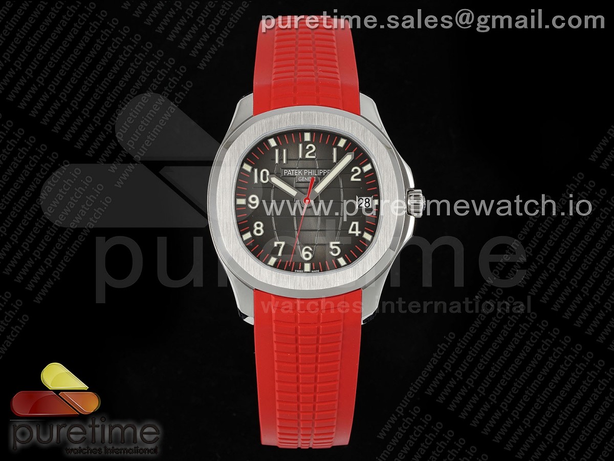 Aquanaut 5167A SS ZF Gray Dial on Red Rubber Strap 330CS V2