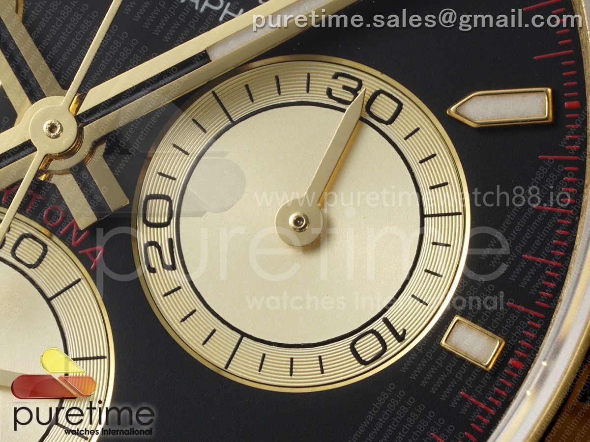 Daytona 126508 QF Black/YG Dial on YG Braclet SH4131 V6 (Gain Weight)