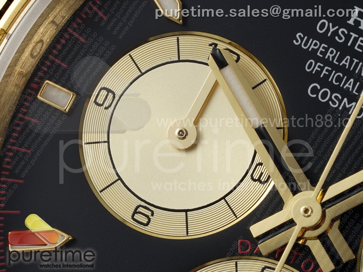 Daytona 126508 QF Black/YG Dial on YG Braclet SH4131 V6 (Gain Weight)