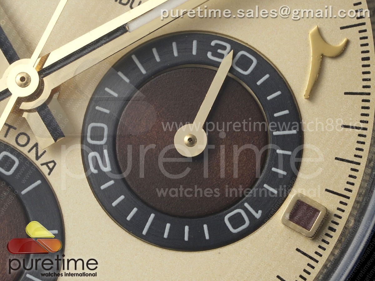 Daytona DIW White Carbon DIWF Cream/Brown Dial on Brown Nylon Strap SH4130