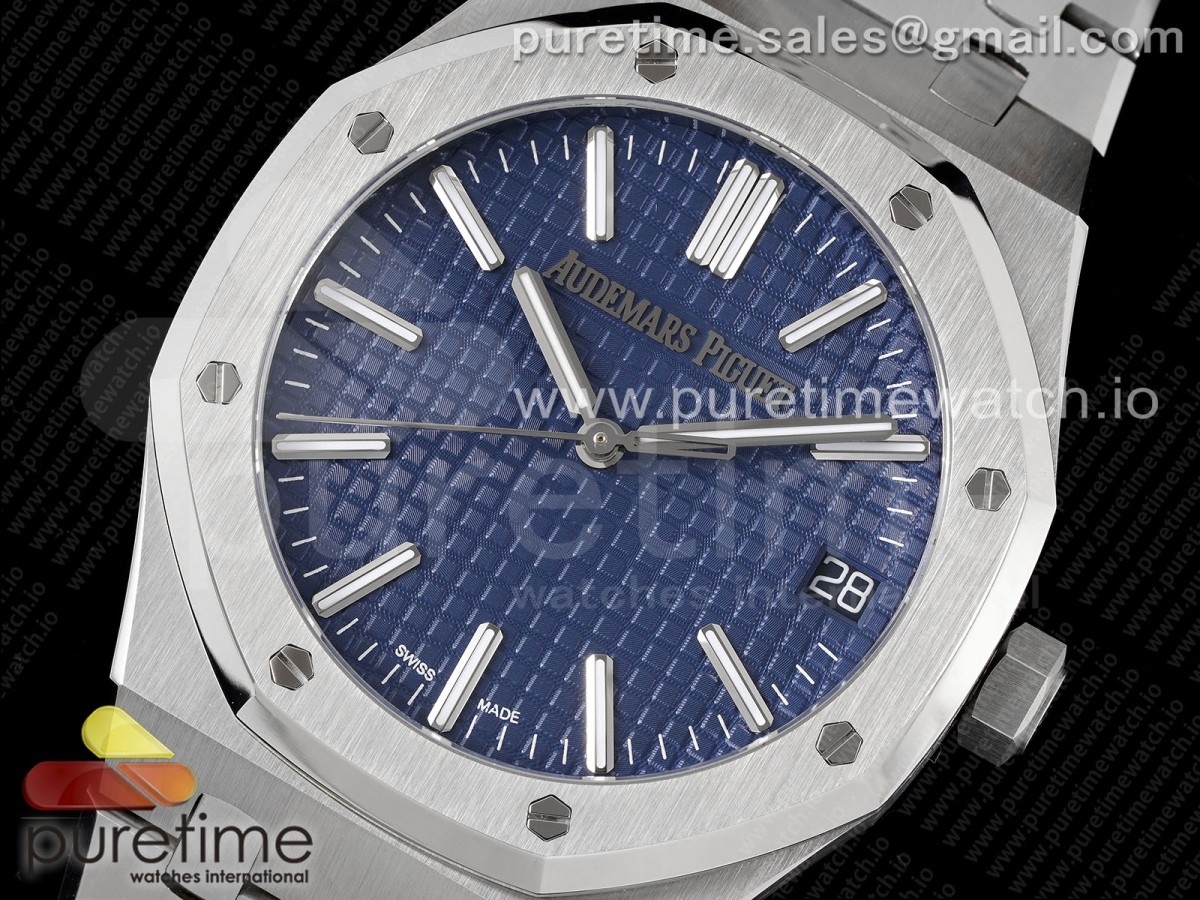 Royal Oak 41mm 15510 SS APSF Blue Dial on SS Bracelet SA4302