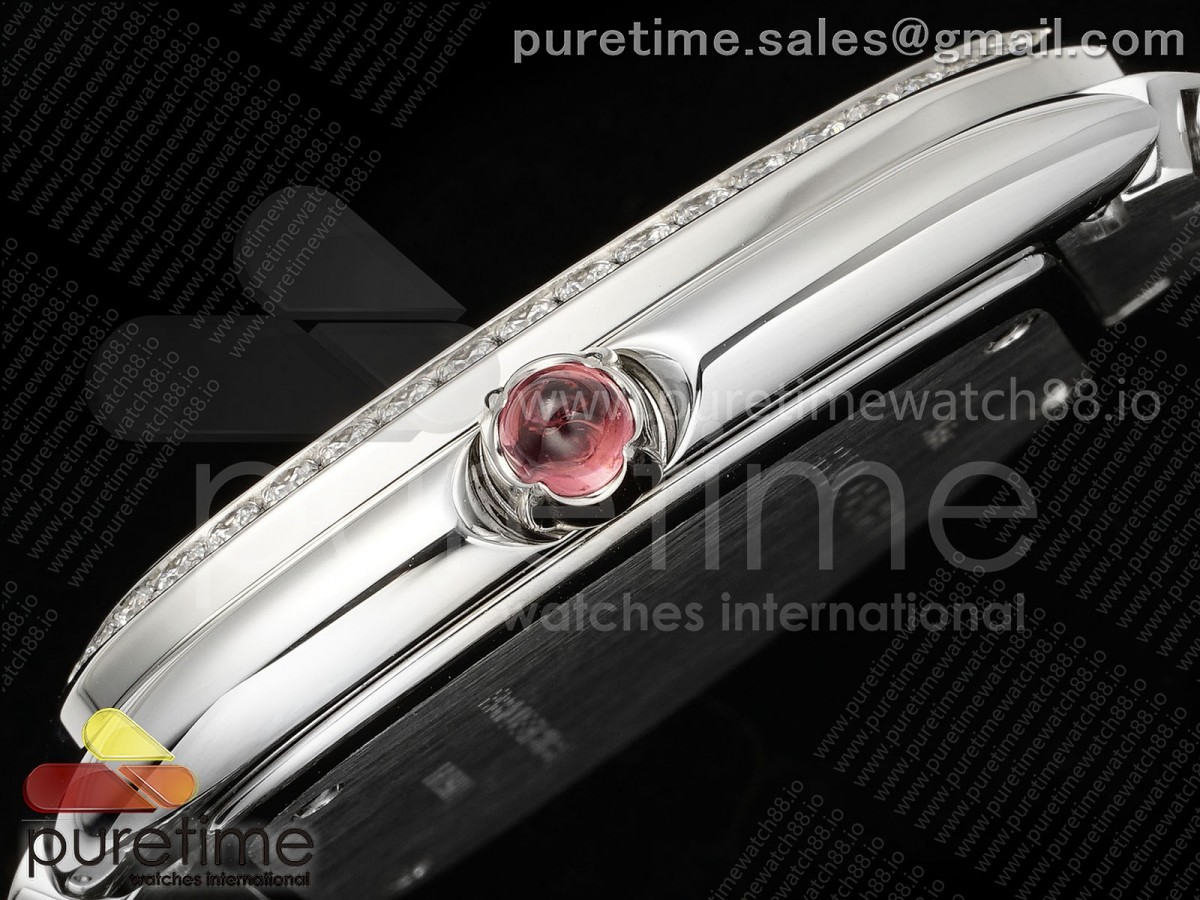 Serpenti Seduttori SS BVF Black Dial Diamonds Bezel on SS Bracelet ETA Quartz