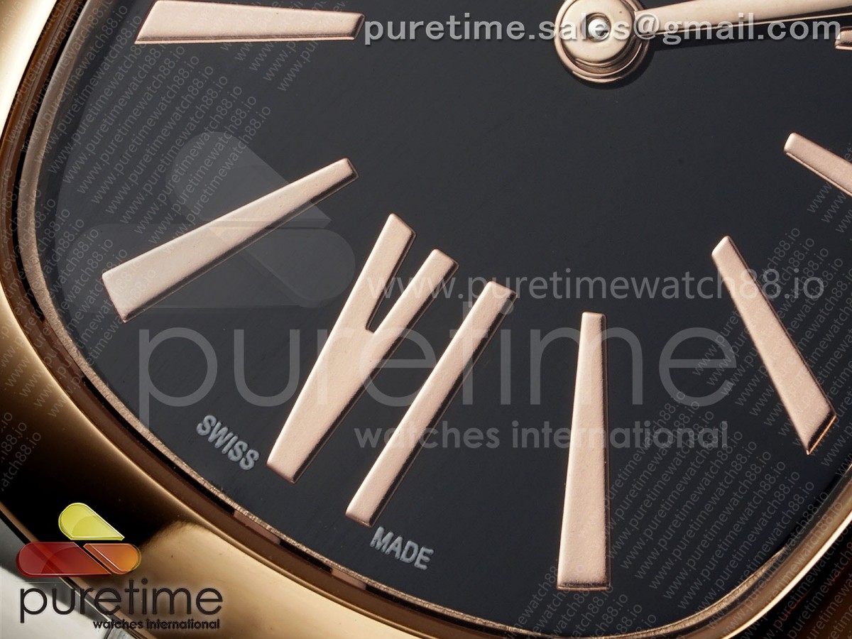 Serpenti Seduttori SS BVF Black Dial RG Bezel on SS Bracelet ETA Quartz