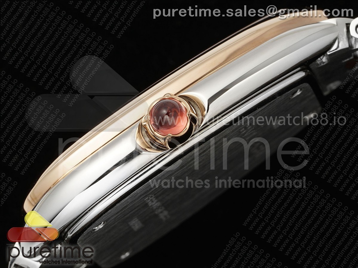 Serpenti Seduttori SS BVF Black Dial RG Bezel on SS Bracelet ETA Quartz