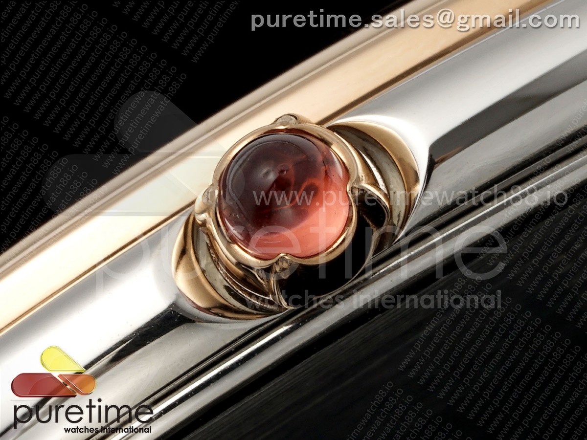 Serpenti Seduttori SS BVF Black Dial RG Bezel on SS Bracelet ETA Quartz