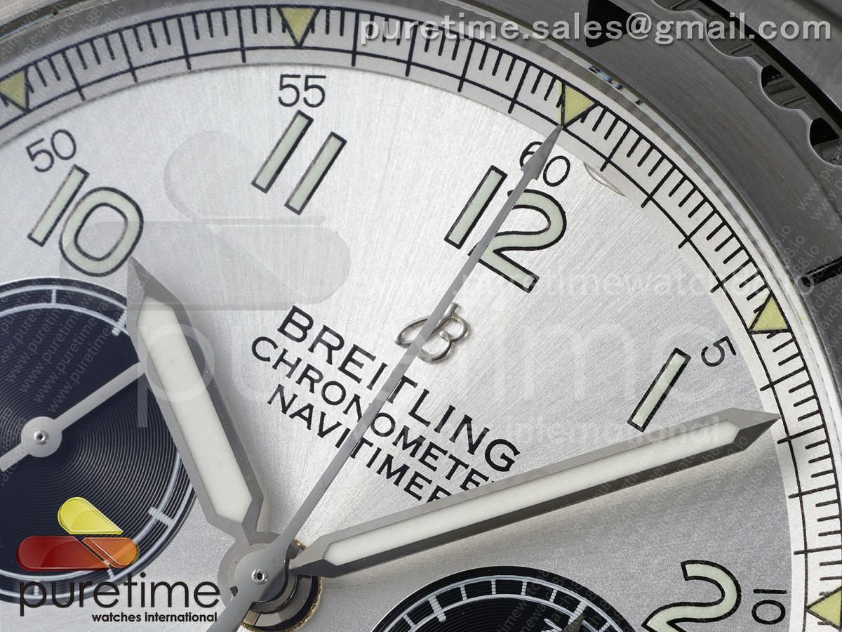 Navitimer 8 Chrono SS EF White Dial on SS Bracelet A7750