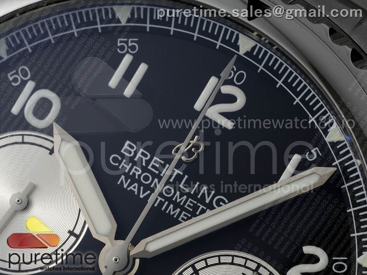 Navitimer 8 Chrono SS EF Black Dial on SS Bracelet A7750
