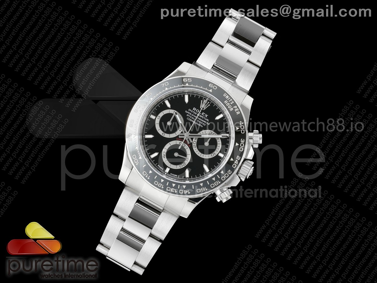 Daytona 126500 ZF 904L SS Case and Bracelet Black Dial SH4131