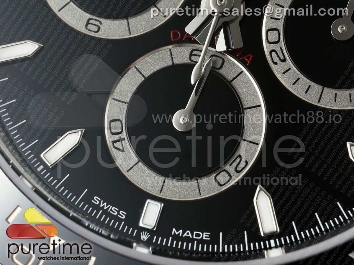 Daytona 126500 ZF 904L SS Case and Bracelet Black Dial SH4131