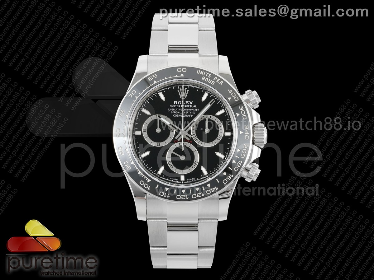 Daytona 126500 ZF 904L SS Case and Bracelet Black Dial SH4131
