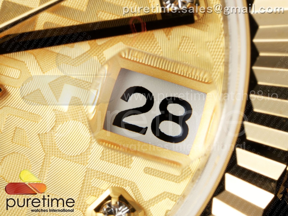 DateJust 31 278273 SS/YG GMF 904L Steel YG Textured Diamonds Dial on Jubilee Bracelet A2824