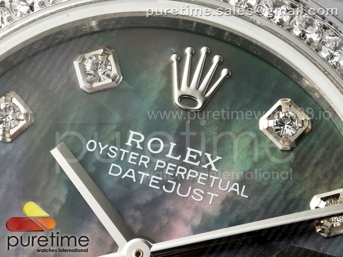 DateJust 31 278384rbr SS GMF 904L Steel Gray MOP Diamonds Dial on Jubilee Bracelet A2824