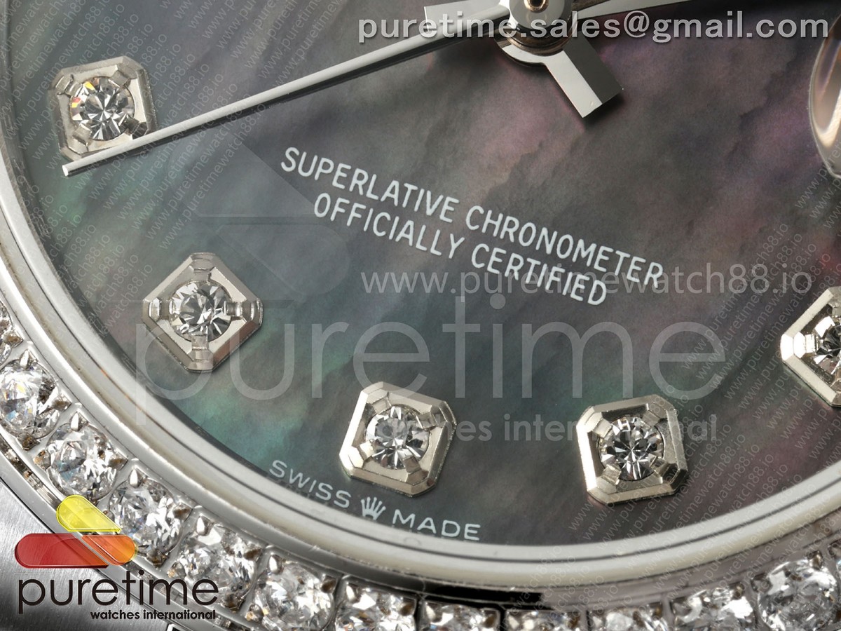 DateJust 31 278384rbr SS GMF 904L Steel Gray MOP Diamonds Dial on Jubilee Bracelet A2824