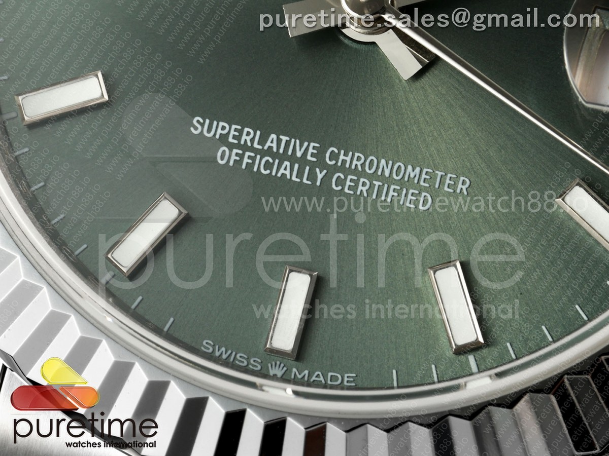 DateJust 31 278274 SS GMF 904L Steel Green Stick Dial on Jubilee Bracelet A2824