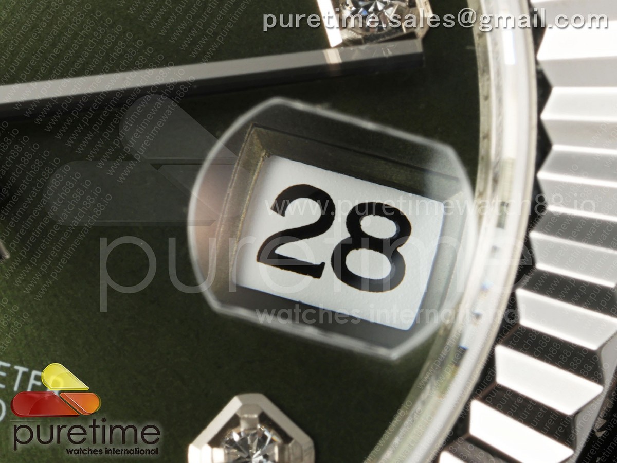 DateJust 31 278274 SS GMF 904L Steel Green Diamonds Dial on Jubilee Bracelet A2824